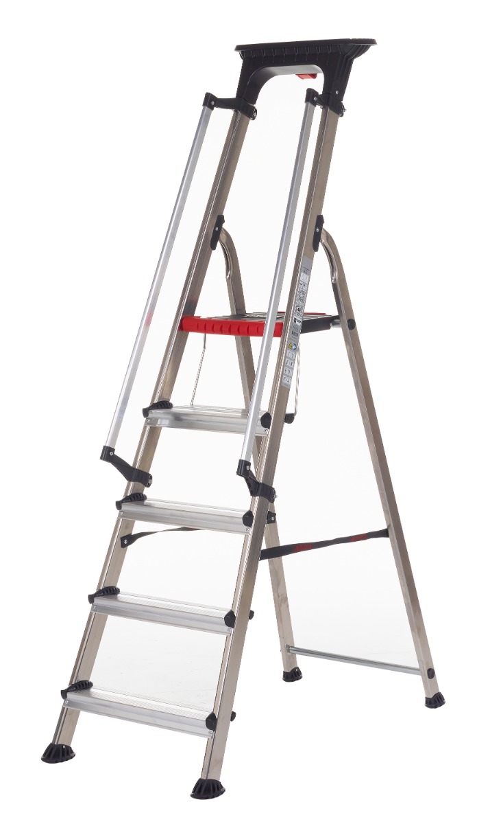 Double Decker Aluminium Stepladder with Tool Tray