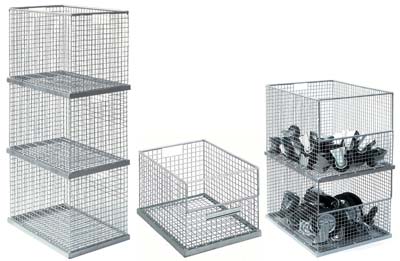Galvanised Stacking Baskets