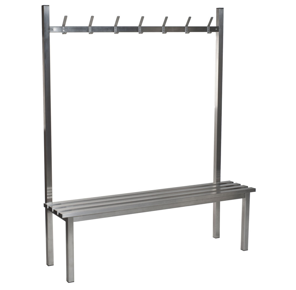 Aqua Solo Benches - Stainless Steel Slats & Hooks