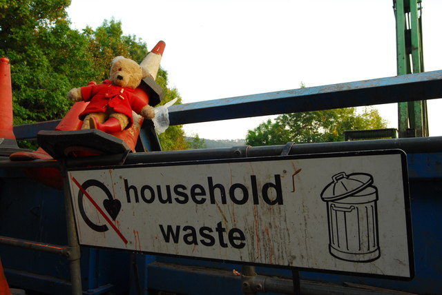 household waste recycling bin