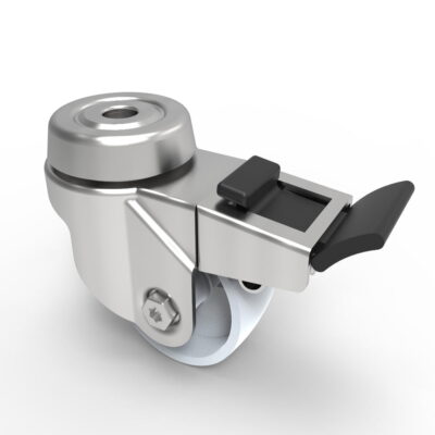 Nylon Bolt Hole Swivel Castor Brake 50mm 50kg Load
