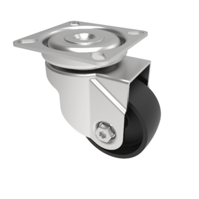 Polypropylene Plate Swivel Castor 50mm 50kg Load