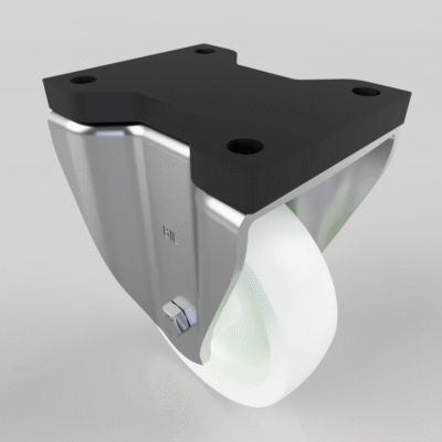 White Nylon Fixed Plate Castor 150mm 700kg