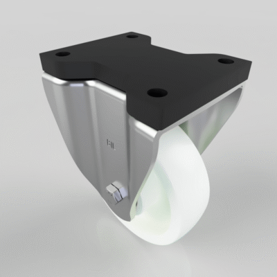 White Nylon Fixed Plate Castor 150mm 700kg