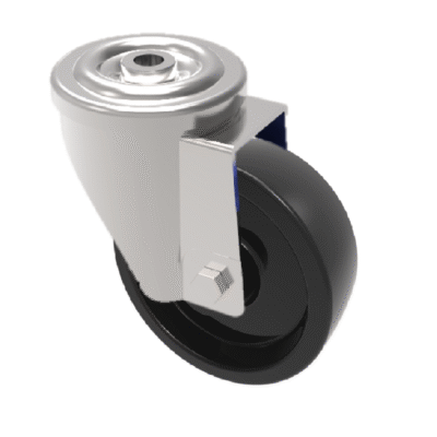 Thermoplastic Bolt Hole Swivel Castor 125mm 230kg Load