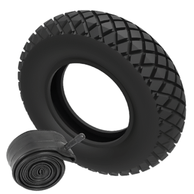 Pneumatic tyre and tube 260mm x 85mm (3.00 x 4) diamond 4 ply