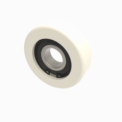 POM ( Polyacetal ) 80mm Ball Bearing Guide Roller 175kg Load