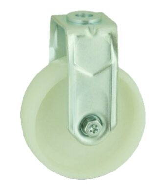 Nylon Bolt Hole Fixed Castor 125mm 80kg Load