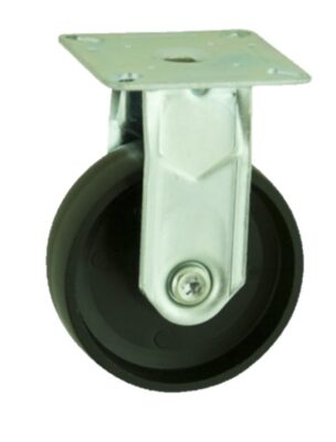 Polypropylene Plate Fixed Castor 100mm 70kg Load