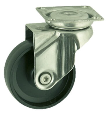 Polypropylene Plate Swivel Castor 100mm 90kg Load