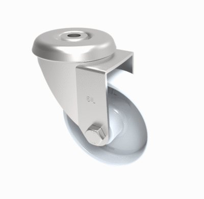 Nylon Bolt Hole Swivel Castor 100mm 250kg Load