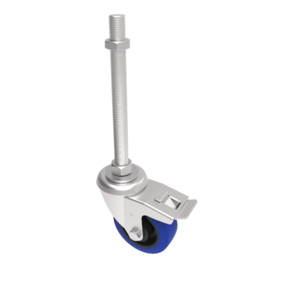 Rubber Swivel Castor Brake 100mm 250kg Load