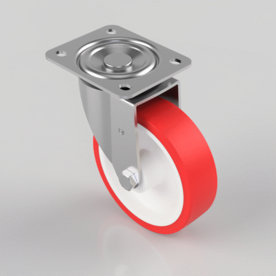 Polyurethane Nylon Plate Swivel Castor 125mm 300kg Load