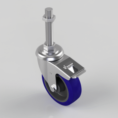 Rubber Swivel Castor Brake 125mm 250kg Load