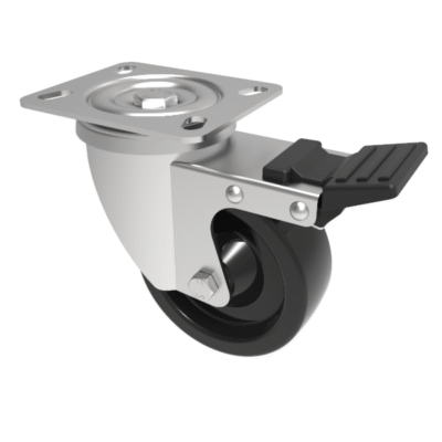 Ditherm Plate Swivel Castor Brake 100mm 200kg Load