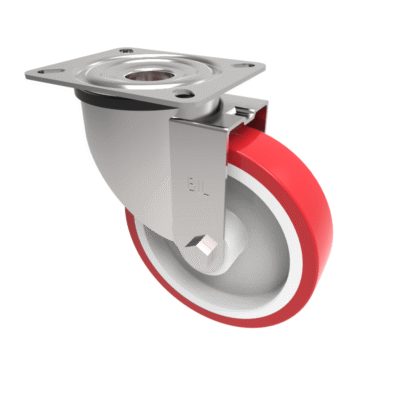 Polyurethane Nylon Plate Swivel Castor 160mm 400kg Load