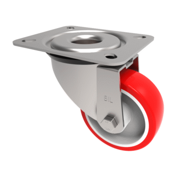 Polyurethane Nylon Plate Swivel Castor 80mm 150kg Load