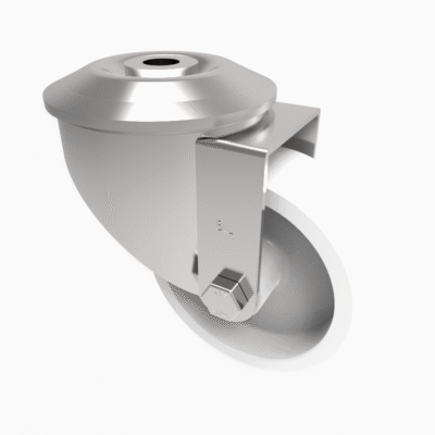 Nylon Bolt Hole Swivel Castor 80mm 150kg Load