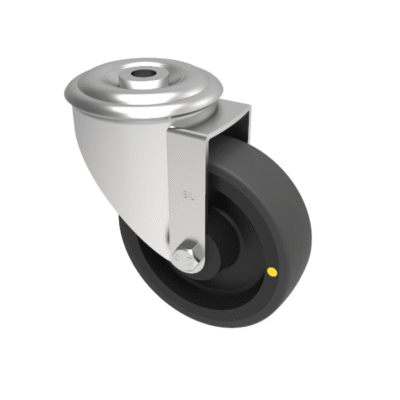 Electrically Conductive Polyurethane Nylon Swivel Castor Bolthole 125mm 150kg