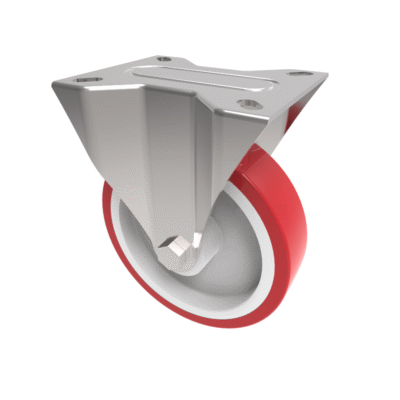 Polyurethane Nylon Plate Fixed Castor 160mm 400kg Load