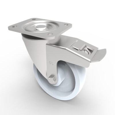 Nylon Plate Swivel Castor Brake 150mm 800kg Load