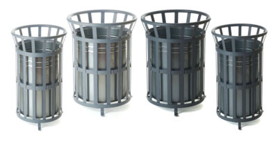 Outdoor Open Top Steel Bins