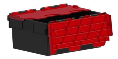 Attached Lid Containers with Coloured Lids