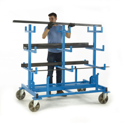Heavy Duty Mobile Bar Storage Rack