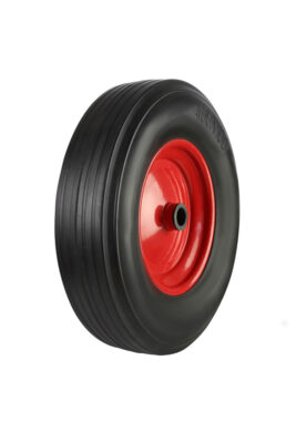 Black wire Rubber Tyred Wheels With Coloured Metal Centres