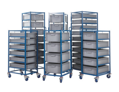 Tray Racks complete with Containers