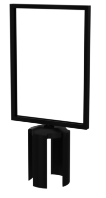 Obex A4 Post Top Sign (Black)