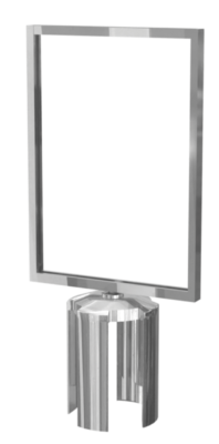 Obex A4 Post Top Sign (Chrome)